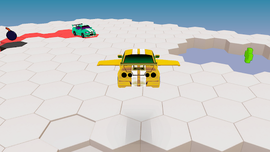 Jump over holes in Cars Arena