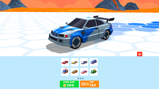 Cars Arena car selection screen