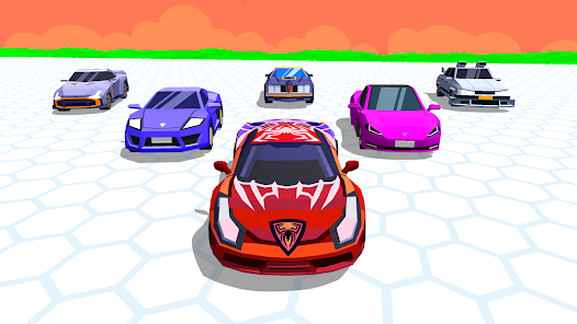 Cars Arena battle view with multiple cars